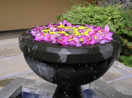 Fontaine de fleurs
