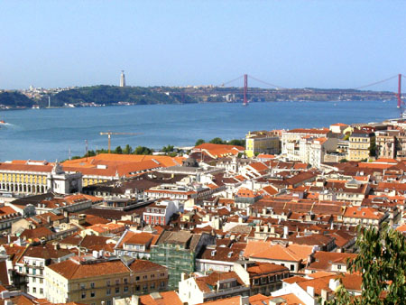 Vue du castelo sao jorge