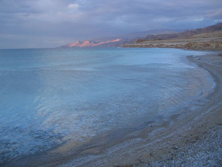 Coucher du soleil � la mer morte