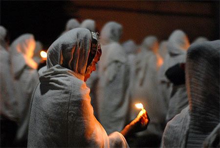 Procession et bougie