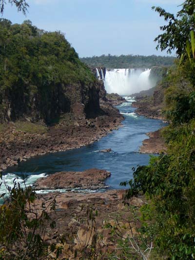 les chutes de l'Iguazu � sec