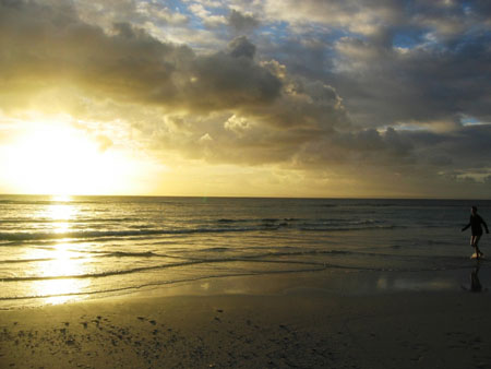 Coucher de soleil sur l'�le aux Nattes