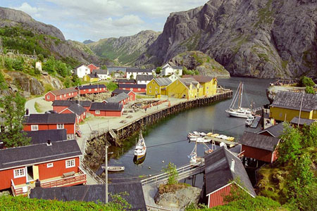 Village sur pilotis dans les Lofoten