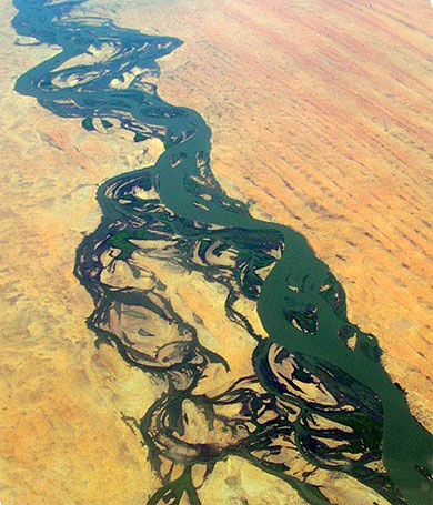 Le Niger vu d'avion