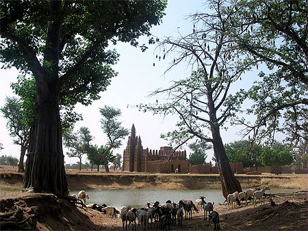 Mosqu�e et plan d'eau