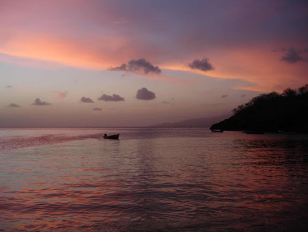 Coucher de soleil de la plage