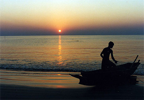 Coucher de soleil � Chaung Tha 