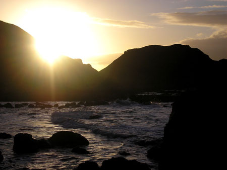 Coucher de soleil sur les c�tes d'irlande