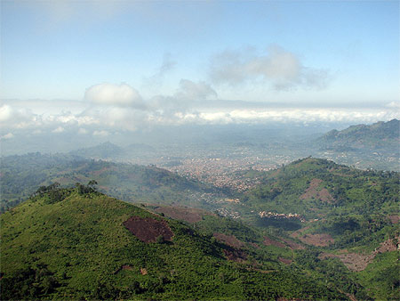 Panorama sur la ville de Man 