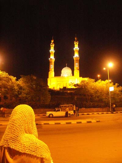Mosqu�e d'Assouan la nuit