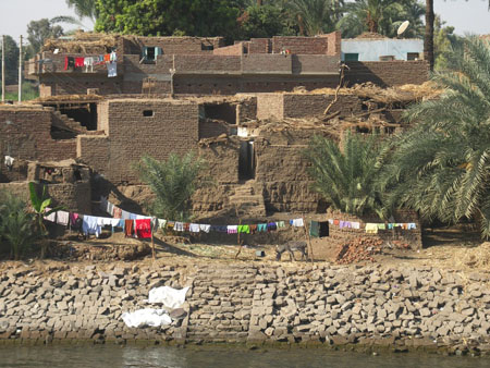 habitation le long du Nil