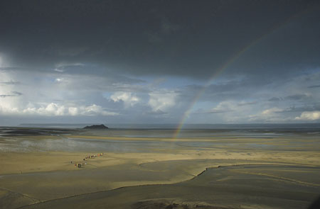 Moment magique dans la baie du Mont Saint Michel