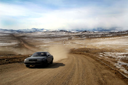 Une route d'Olkhon 