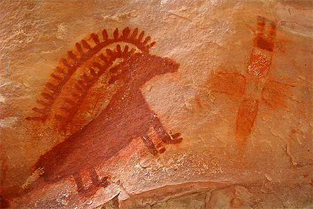 Petroglyph indien de Mc Kee Spring