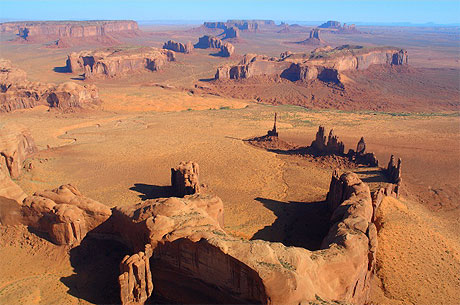 Monument valley vue d'avion