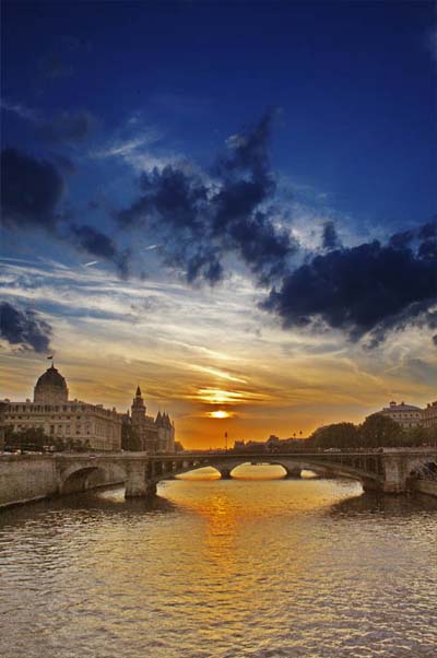 Coucher de soleil sur paris