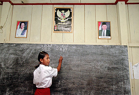 El�ve bajau au tableau