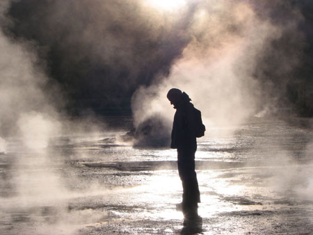 Pens�e dans le geyser
