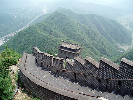 Muraille de Chine et rizi�res