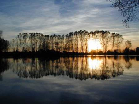 Cr�puscule sur l��tang