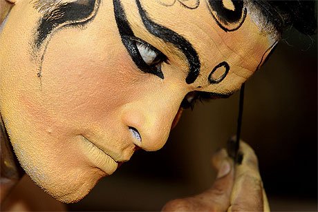 acteur du th��tre Kathakali de Cochin/Inde