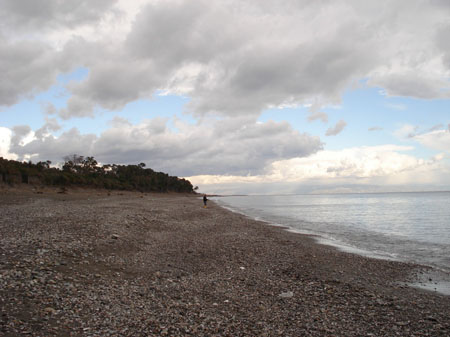 Une plage de Sicile en hiver