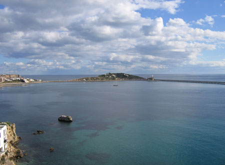 L'entr�e du port d'Ibiza