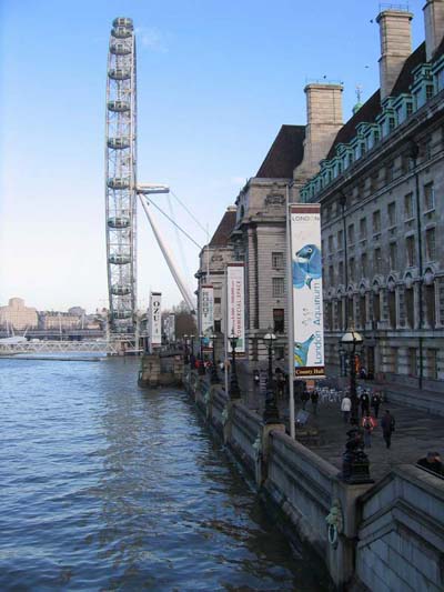 London Eye vu de profil