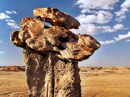 Hoodoo aux Bisti Badlands