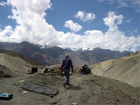 Petite pause au bord de la la route d'Alchi