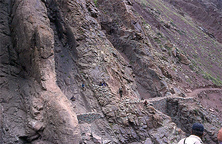 construction d'un chemin dans la vall�e de la Marka, apr�s Nimaling