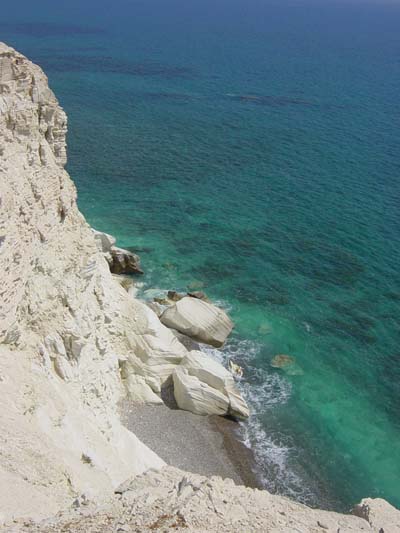 falaises: sur la route de Limassol