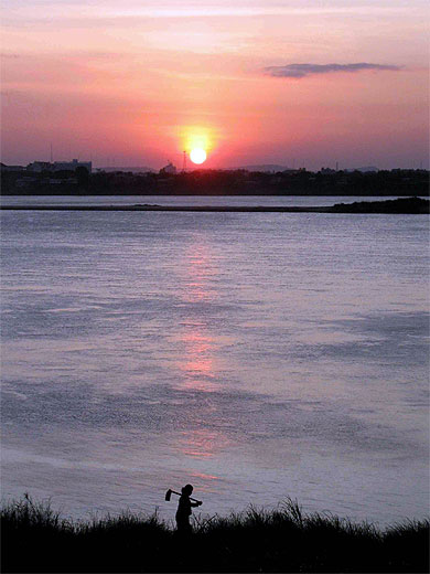Couchers de soleil sur le M�kong