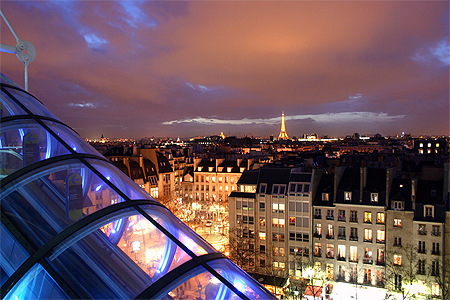 La tour Eiffel du haut de Beaubourg