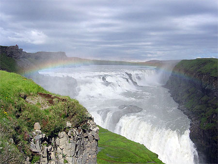 Gullfoss et son arc-en-ciel