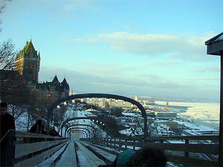 glissades de la terrasse