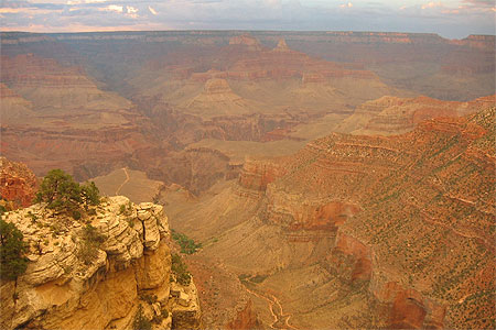 Coucher de soleil sur le Grand Canyon