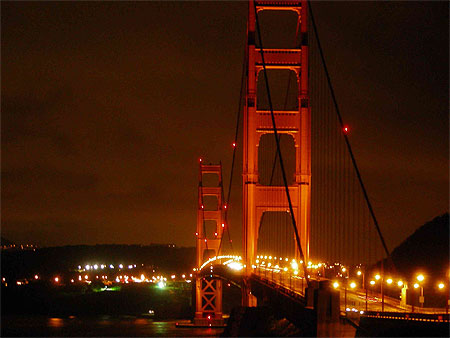 Golden Gate by night