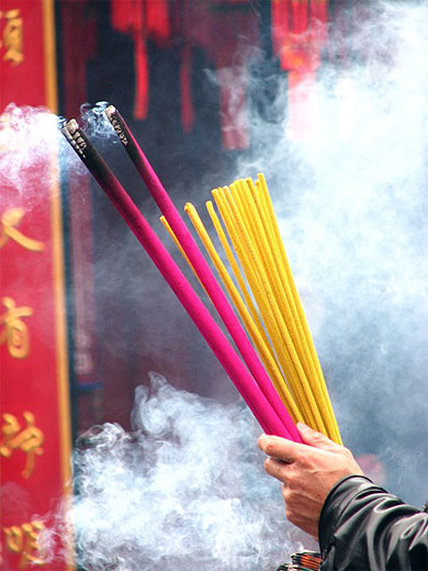 Dans un temple