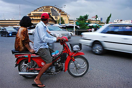 Heure de pointe � Phnom Pen