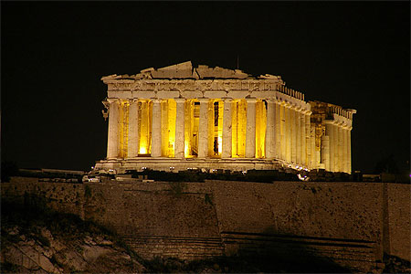 Le Parth�non de nuit