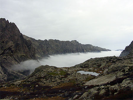 Mer de nuages dans la Restonica