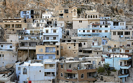 Village bleu