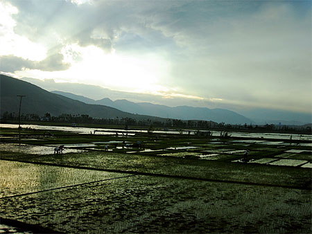 Vue du bus entre Lijiang et Zhongdian