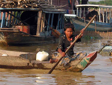 P�cheuse sur le Tonl� Sap
