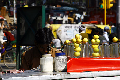 Vendeur de jus de fruits