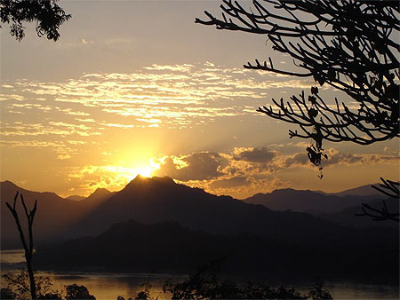 Coucher de soleil sur Luang Phrabang