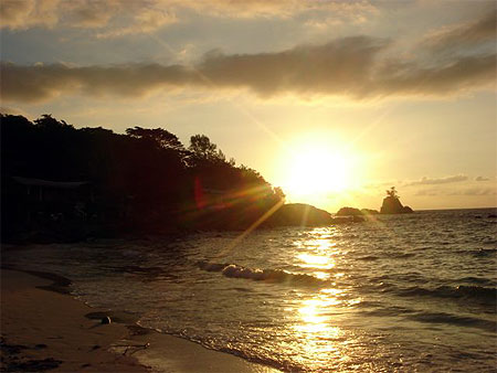 Coucher du soleil � Anse soleil...