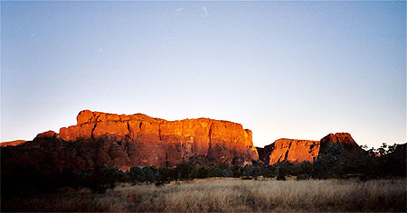 Coucher de soleil sur le parc de Purnululu