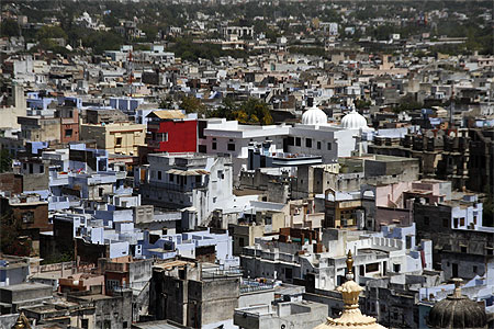 Vue sur l'arri�re ville depuis le City Palace